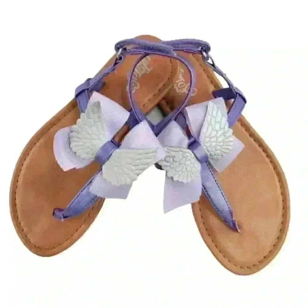 Jojo Siwa Angel Wings Purple Violet Sandals Women'